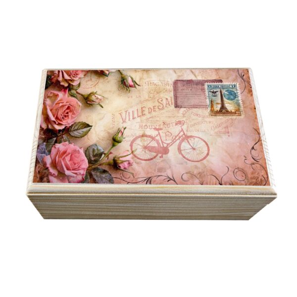 Cutiuta Personalizata Shabby Chic Roses Paris