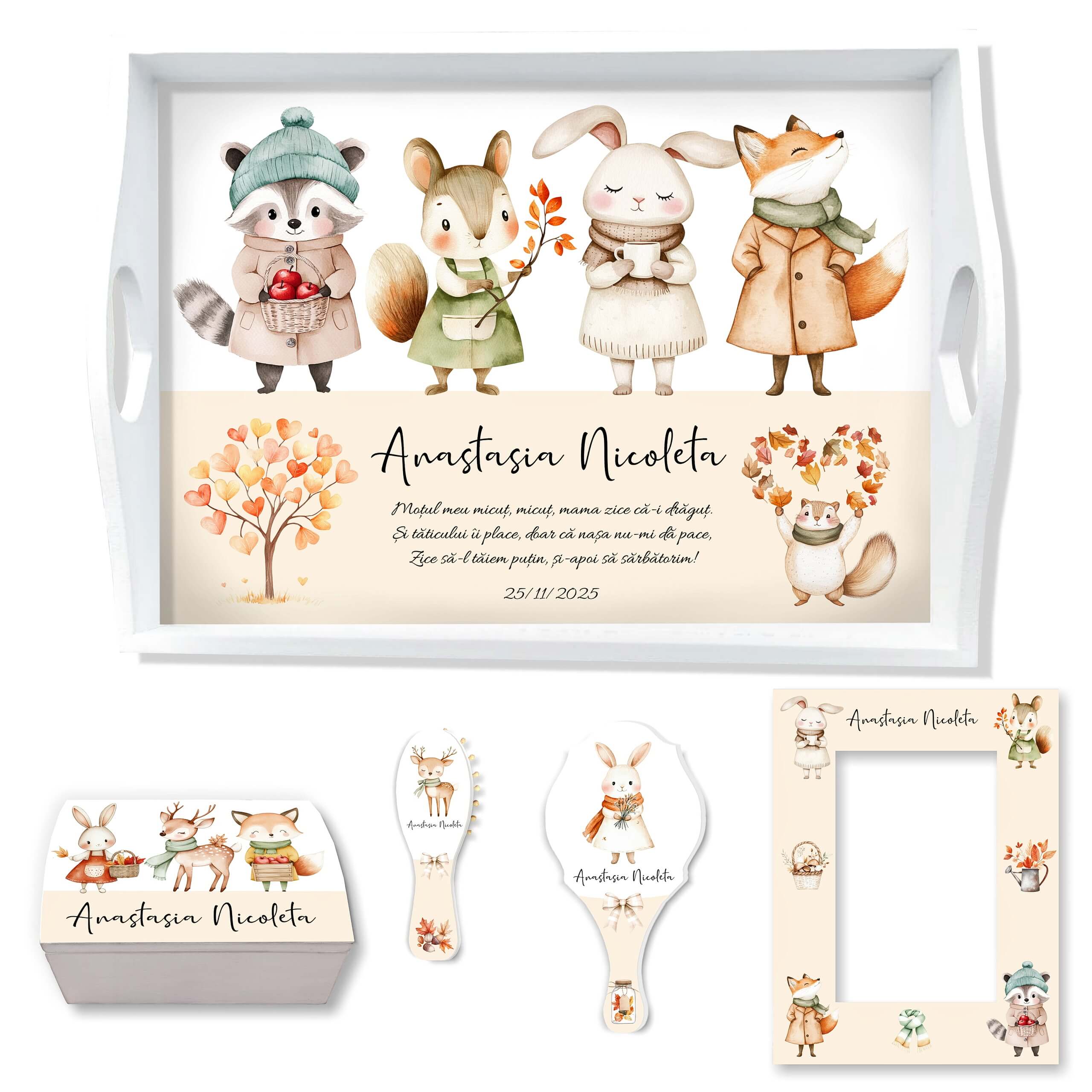 Set Tavita Mot fetite Animalute din padure