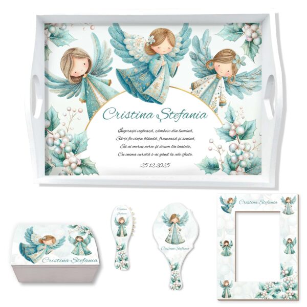 Ingerasi turcoaz set tavita mot fetite