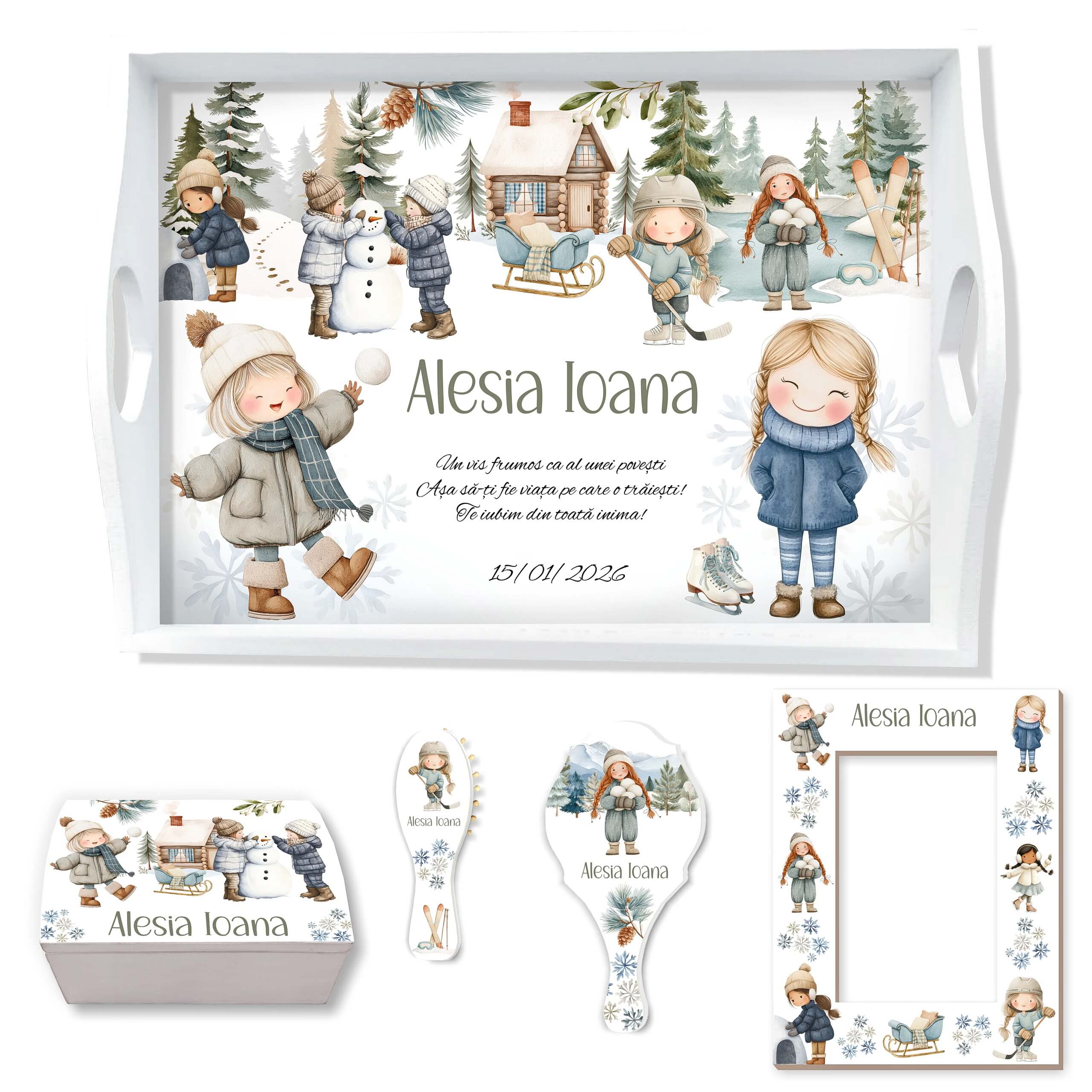 Joaca in zapada Set taiere mot fetita