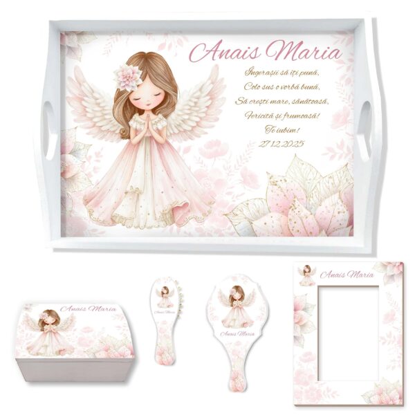 Pink Angel Set Tavita Mot Fetita