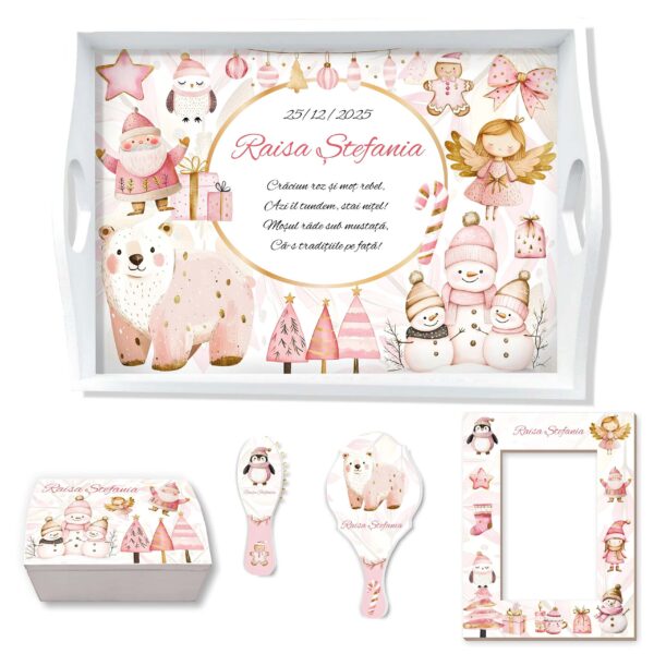 Tavita Mot Craciun Roz Set