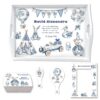 Blue Toile Baby Set Tavita Mot Personalizata