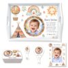 Boho Baby Boy Set Taierea Motului Personalizat cu Poza