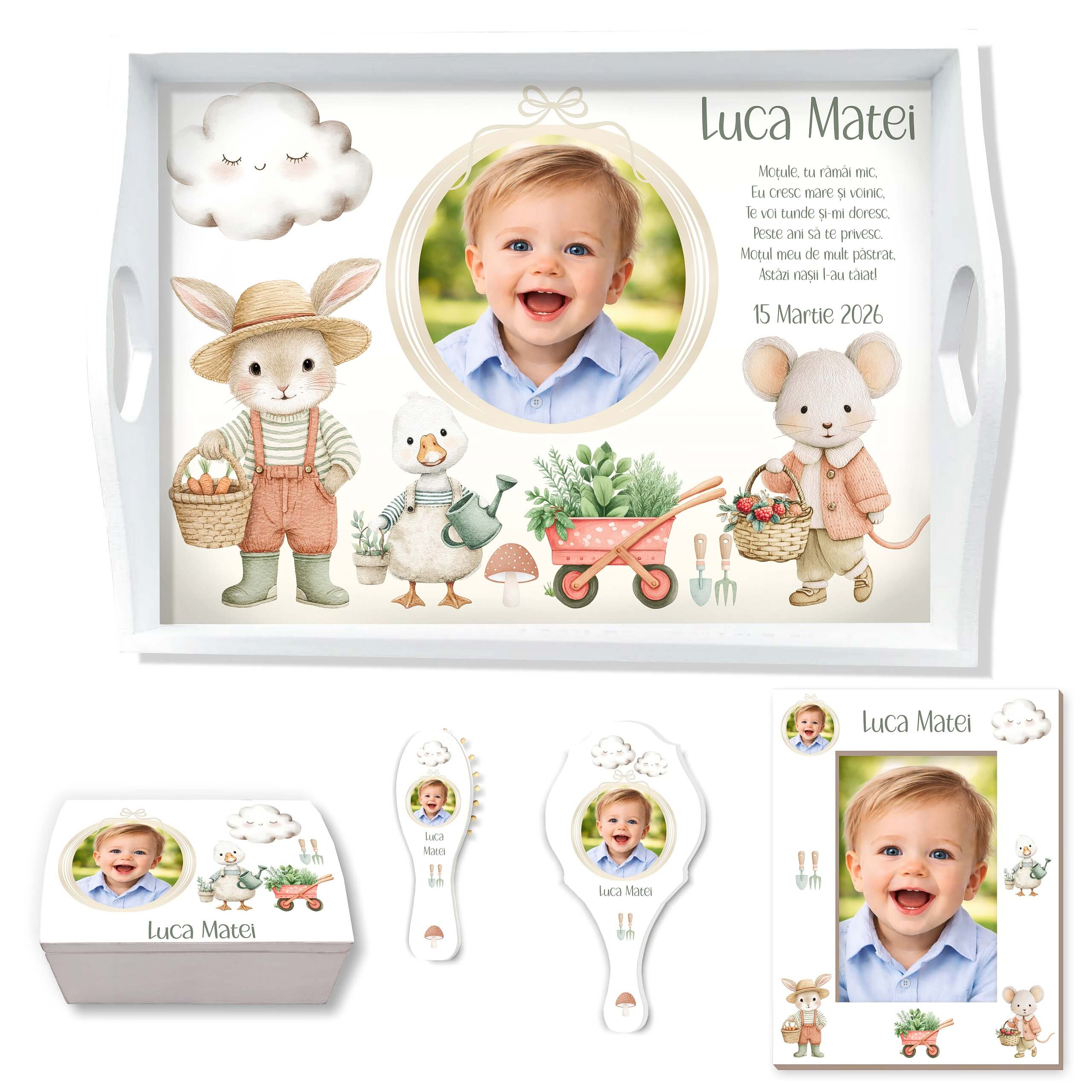 Micul Gradinar Set Mot Personalizat cu Poza