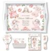 Set mot pentru fetite Bunny Baby Pink personalizat