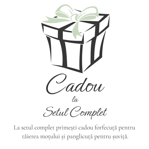 Cadou set complet foarfece si panglica mot