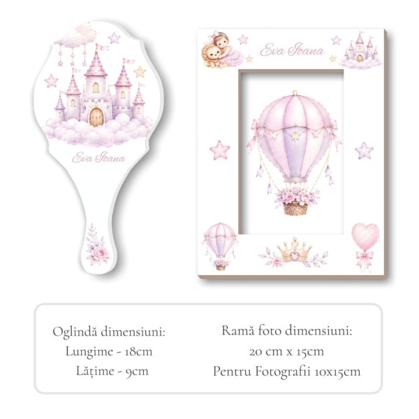 Perie Rama Foto Set Mot Fetita cu Leut Magic